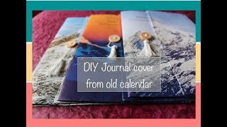 Upcycling old calendar  DIY Journal Covers from old calendar [upl. by Ynnus]