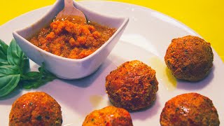 Polpette al Pomodoro  Veg Raw Food [upl. by Noiramed229]