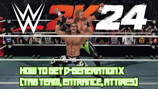 WWE 2K24 How To Get DGeneration X DX Tag Team Entrance Attires [upl. by Kingsley]