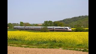 DB Fernverkehr ICE4 Züge bei Nidderau im Rapsfeld [upl. by Eatnhoj]