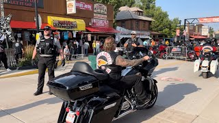 Sturgis 2023 Hells Angels Pack riding thru Sturgisbrotherhood sturgis bikersZZTwinCam [upl. by Tybalt]