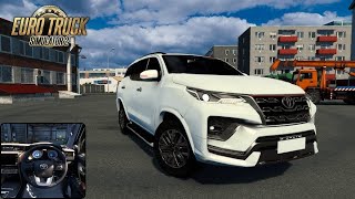 Driving white TOYOTA FORTUNER in insane Road Euro Truck Simulator 2 [upl. by Suired]