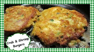 The Best Crab amp Shrimp Burgers  Crab amp Shrimp Cakes Recipe [upl. by Estas]