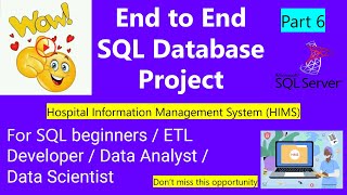 sql project  sql projects for resume sql project for data analyst  Part 6 [upl. by Eelek209]