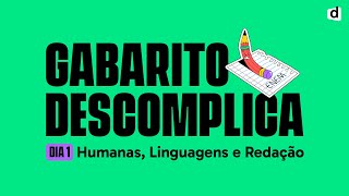 GABARITO ENEM 2023  CORREÇÃO AO VIVO  DIA 1 Linguagens Humanas e Redação [upl. by Udenihc]