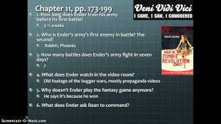 Enders Game chapter 1112 study guide [upl. by Nileuqcaj]