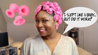 Magic Hair Curler Tutorial  No heat Curls  Kinky Coily Hair [upl. by Osborne]