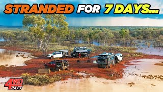 CARAVANS ABANDONED amp stuck for 1 week in flooded Australian Outback Do we get out [upl. by Albarran]