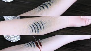 How to Make Mermaid Gills  Halloween Special FX Series 2016 [upl. by Enwahs]