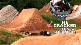 THIS CRASH CRACKED HIS HELMET BUT IT SAVED HIS BRAIN [upl. by Candis]