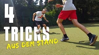 4 Tricks aus dem Stand mit Erklärung  Fußball Dribbel Tricks [upl. by Iruyas25]