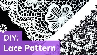 How to Draw Lace Pattern  Sea Lemon [upl. by Plate]