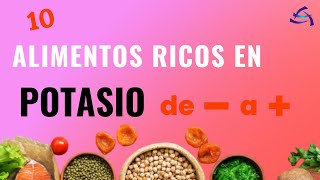 ALIMENTOS ricos en POTASIO 10 alimentos ricos en potasio [upl. by Norb]