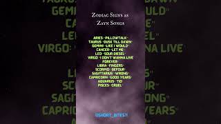 Zodiac Signs as Zayn Songs [upl. by Henry]