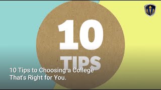 10 Tips to Choosing a College Thats Right for You [upl. by Neeli]