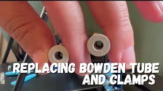 how to replace damaged bowden tube and clamps on a 3d printer  CR10 Bowden tube clamp replacement [upl. by Ahsinrad]