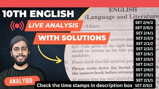 Analysis for English Class 10 Board Exam  Sumit Thakur English [upl. by Arec258]