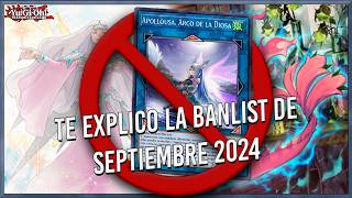 Te Explico la Banlist de Septiembre 2024  YuGiOh TCG [upl. by Palmer]