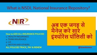 What is National Insurance Repository  NSDL NIR  EInsurance Account [upl. by Noni674]