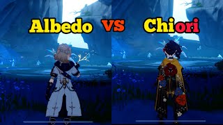 Albedo VS Chiori Damage Comparison [upl. by Best79]