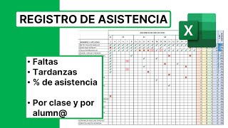 Cómo hacer un registro de asistencia en Excel paso a paso [upl. by Ekeiram]