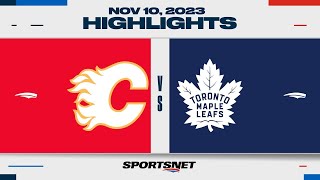 NHL Highlights  Flames vs Maple Leafs  November 10 2023 [upl. by Dyana771]