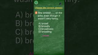 Adjective or adverb  Grammar Quiz 4  kiwilearningenglish wordfamily wordformation [upl. by Annorah]