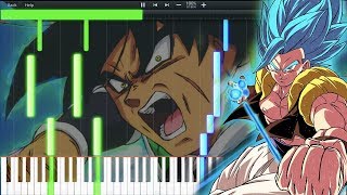 Broly VS Gogeta Theme  Dragonball Super Movie Piano Tutorial Synthesia [upl. by Eutnoj188]