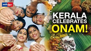 Onam 2023 Kerala Celebrates Onam People Visit Temples Participate In Cultural Activities [upl. by Eislel237]