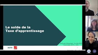 Webinaire  Solde de la taxe dapprentissage 2023 et SOLTéA [upl. by Eatnoed]