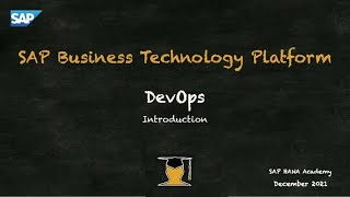 SAP BTP DevOps Introduction  SAP Micro Learning [upl. by Serolod]