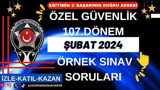 Özel Güvenlik 107 108 109 Dönem Sınavı Örnek Sınav Soruları Özel Güvenlik Sınav Soruları2024 [upl. by Zucker596]