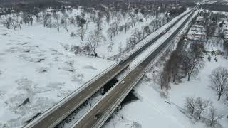 Ice Jams over the Kankakee River January 2024 [upl. by Hortense]