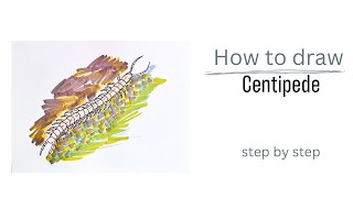 Draw centipede  for kids step by step [upl. by Daub]