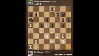 Bent Larsen vs Viswanathan Anand • Match Seniors  Juniors 1989 [upl. by Fabe]