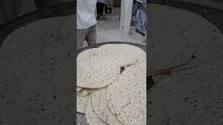 Baking Yufka Tafton Bread Machine in Iran  Persian Bread [upl. by Hogue564]