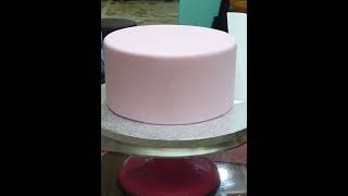 2 tier cake Covering Styro Dummy Cake [upl. by Karlin]