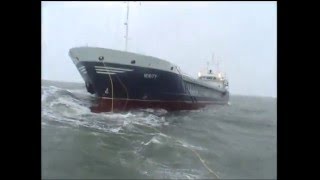 Padstow and Appledore RNLI lifeboats assists cargo ship in gale force winds [upl. by Bucher]