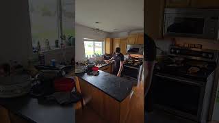 Clean the kitchen with me Pt1 cleaning clean Kitchen [upl. by Ailsun]