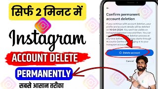 😱Instagram Account Delete Kaise Kare Permanently  How To Delete Instagram Account Permanently😭 [upl. by Melessa]