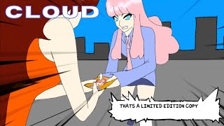 “TUG O WAR” Cloud Senpai Fangirl VS GF Heart Attack Rampage  FNF Animation [upl. by Etterual]