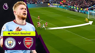 KEVIN DE BRUYNE SCORES TWICE  Man City vs Arsenal  Premier League Highlights [upl. by Lennaj713]