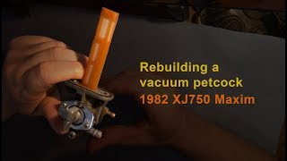 Rebuild vacuum fuel petcock  Yamaha Maxim [upl. by Ahtan994]