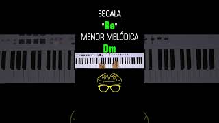 Escala Re Menor Melódica piano acordes teclado armonia escalamayor keyboard [upl. by Idur989]