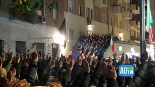 Saluti romani e Presente davanti alla sede di Acca Larenzia per ricordare i militanti uccisi [upl. by Fritzsche]