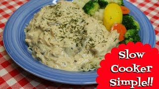 SLOW COOKER CREAMY ITALIAN CHICKEN DUMP AND GO CROCK POT MEAL IDEA [upl. by Rodablas]