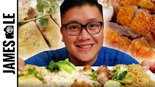 MALAYSIAN FOOD MUKBANG  Hainan Chicken amp Crispy Roasted Pork [upl. by Lesli998]