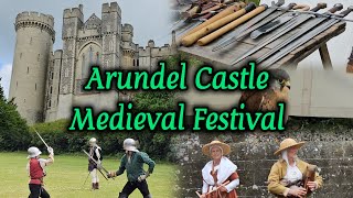 Arundel Castle Medieval Festival 2024  Part ONE  Knights Archers Falconry Castle Keep amp Gardens [upl. by Brodeur]