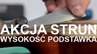 Ustawienie wysokości podstawka w gitarze akustycznej Akcja strun cz2  Saddle height adjustment [upl. by Tris]