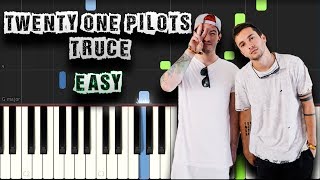 Twenty one Pilots  Truce  EASY  Piano Tutorial Synthesia Download MIDI  PDF Scores [upl. by Mariska]